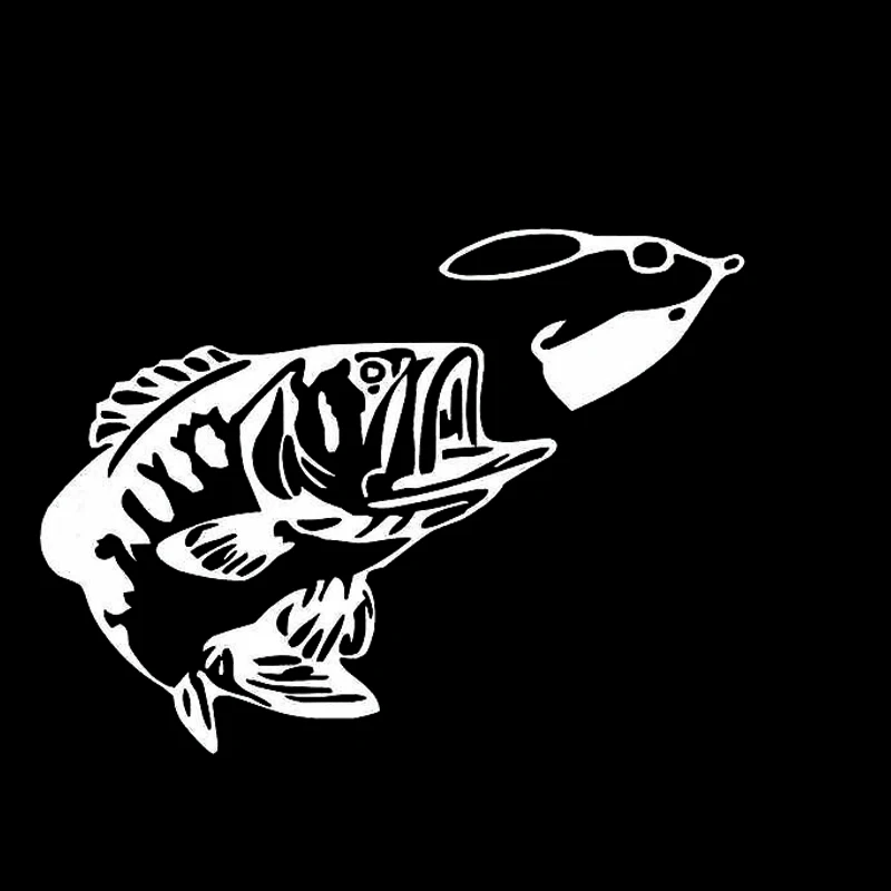 

15*11.2cm Cute and funny fish Funny Car Window Bumper Novelty JDM Drift Vinyl Decal Sticker