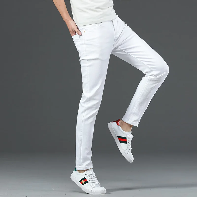 

Jeans spring new Korean slim Leggings trend classic casual pants men's
