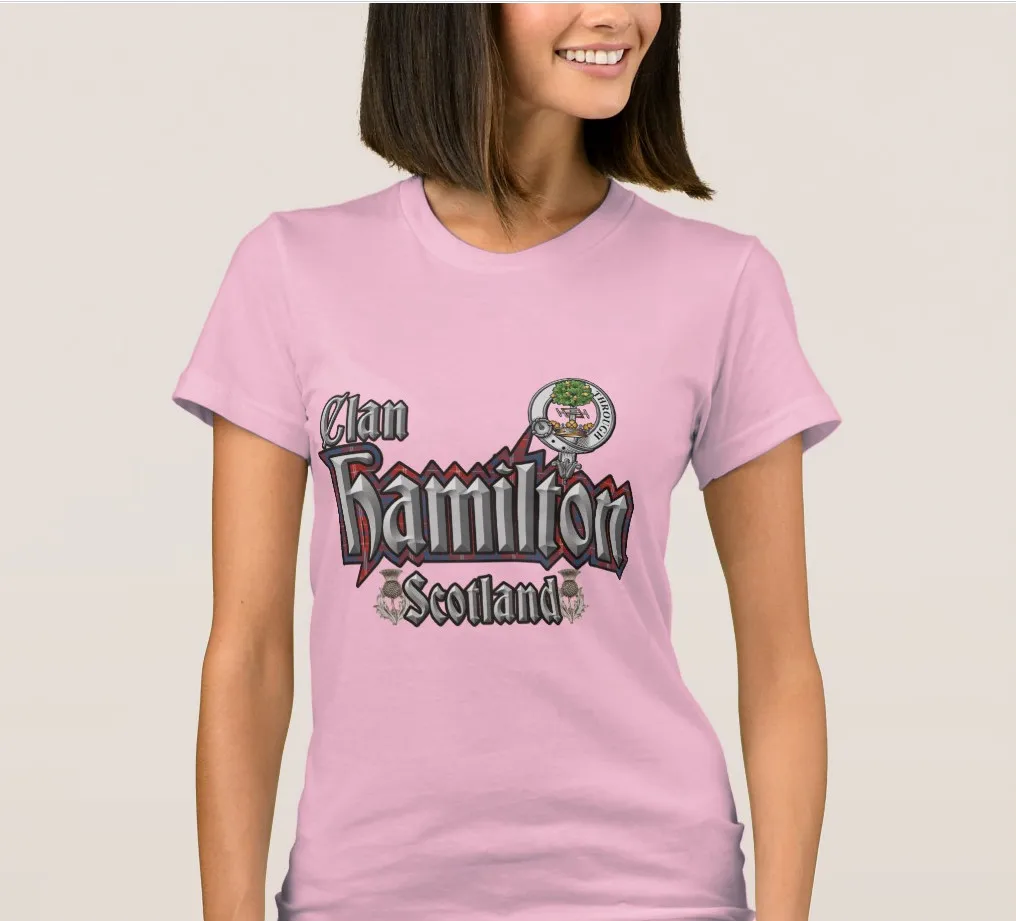 Футболка в шотландскую клетку с кланом Гамильтоном|Футболки| |