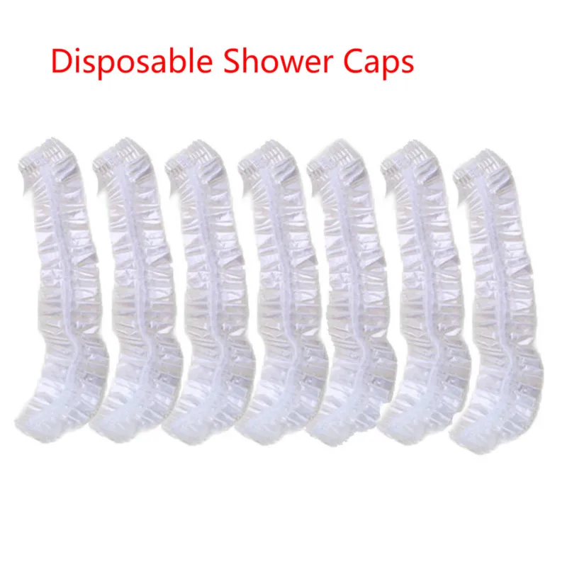 Одноразовые шапочки для душа 100 шт. прозрачный спа-салон одноразовая эластичная
