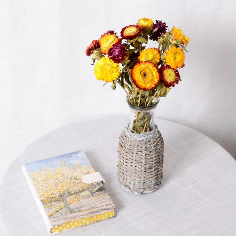 

10 Head Flores Secas Dried Chrysanthemum Flower Bouquet Bunch Mariage Wedding Table Decoracion Hogar Moderno