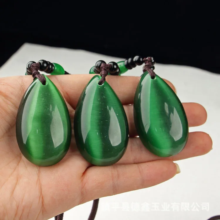 

Natural Cat's Eye Stone Pendant Necklace For Women Genuine Opal Fashion Charms Jewellery Amulet Gifts Girlfriend Mom Gifts