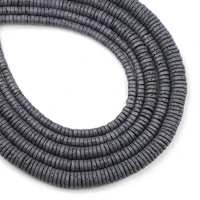 468mm flat round natural black volcanic lava stone beads coins spacers loose beads for jewelry making diy bracelets necklace