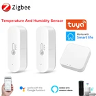 Датчик температуры и влажности TuyaSmartLife App ZigBee, Умный домашний термометр, работает с Alexa Google Home