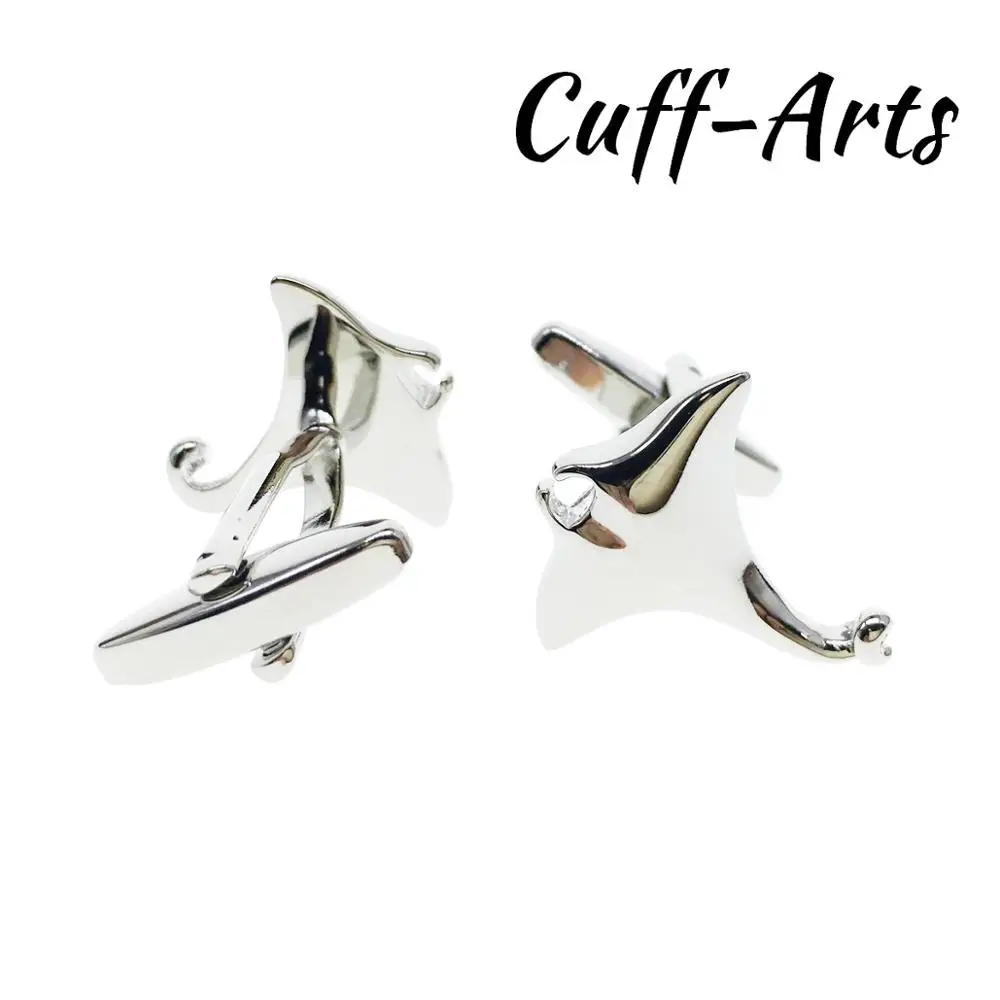 Запонки для мужчин Manta Ray запонки с дизайном рыба подарки Gemelos Les Bouton De Manchette от Cuffarts