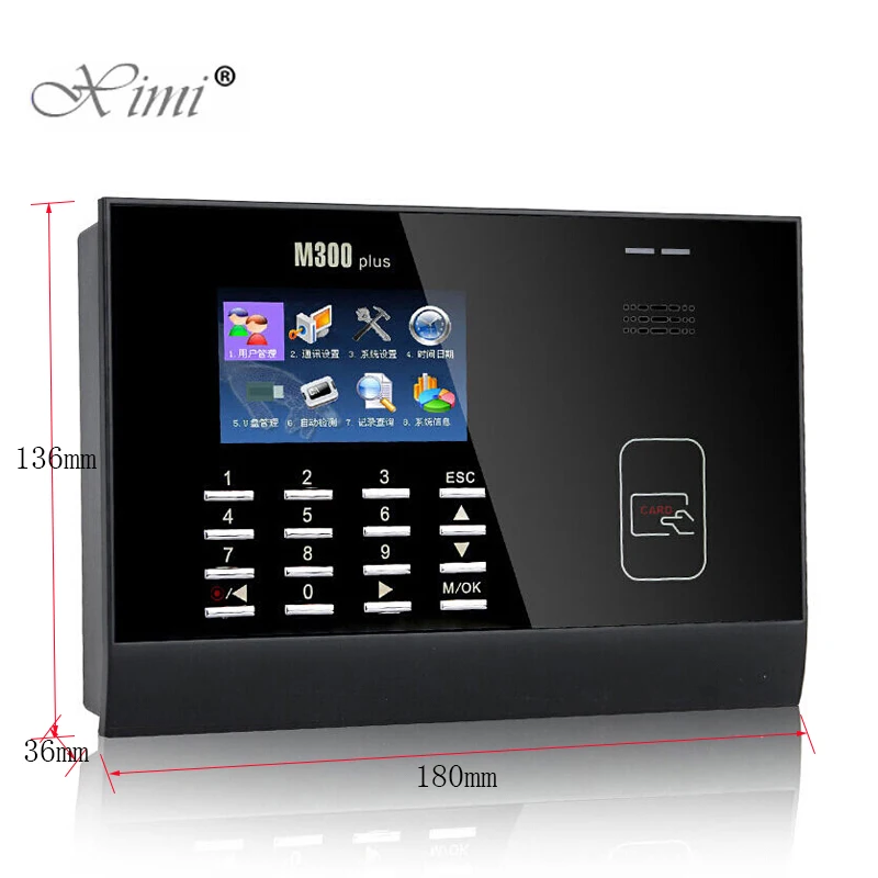 ZK M300Plus биометрическая машина посещаемости времени EM карта рекордер сотрудников