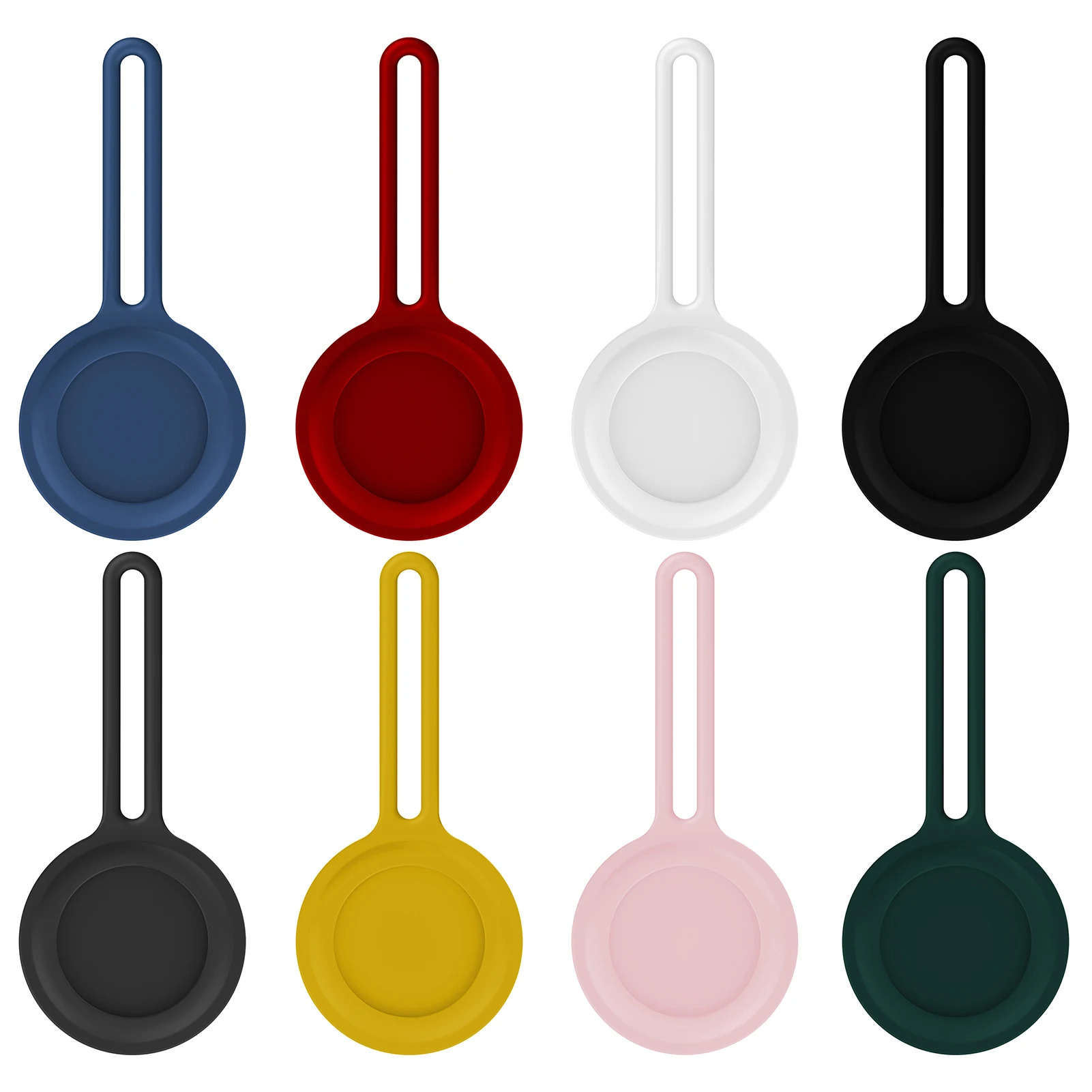 

Silicone Skin Cover Portable Protector Case Accessory Anti-lost Device Keychain Protective Sleeve For Apple Airtags Wholesale