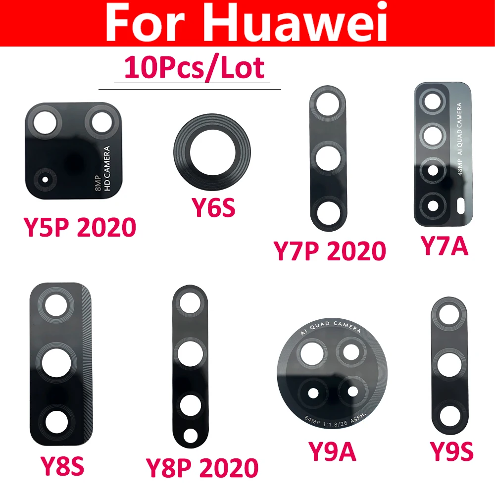 

10Pcs, Original Rear Back Camera Glass Lens For Huawei Y7A Y9A Y9S Y8S Y6s Y6P Y5P Y7P Y8P 2020 Camera Glass With Glue Adhesive