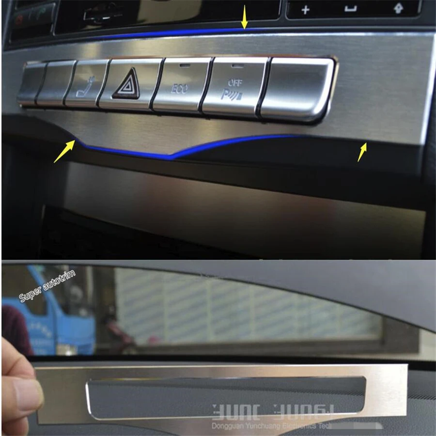 

Lapetus Danger Warning Alarm Flash Light Switch Cover Interior Trim Fit For Mercedes Benz E CLASS W212 Sedan 2011 - 2015 / Metal