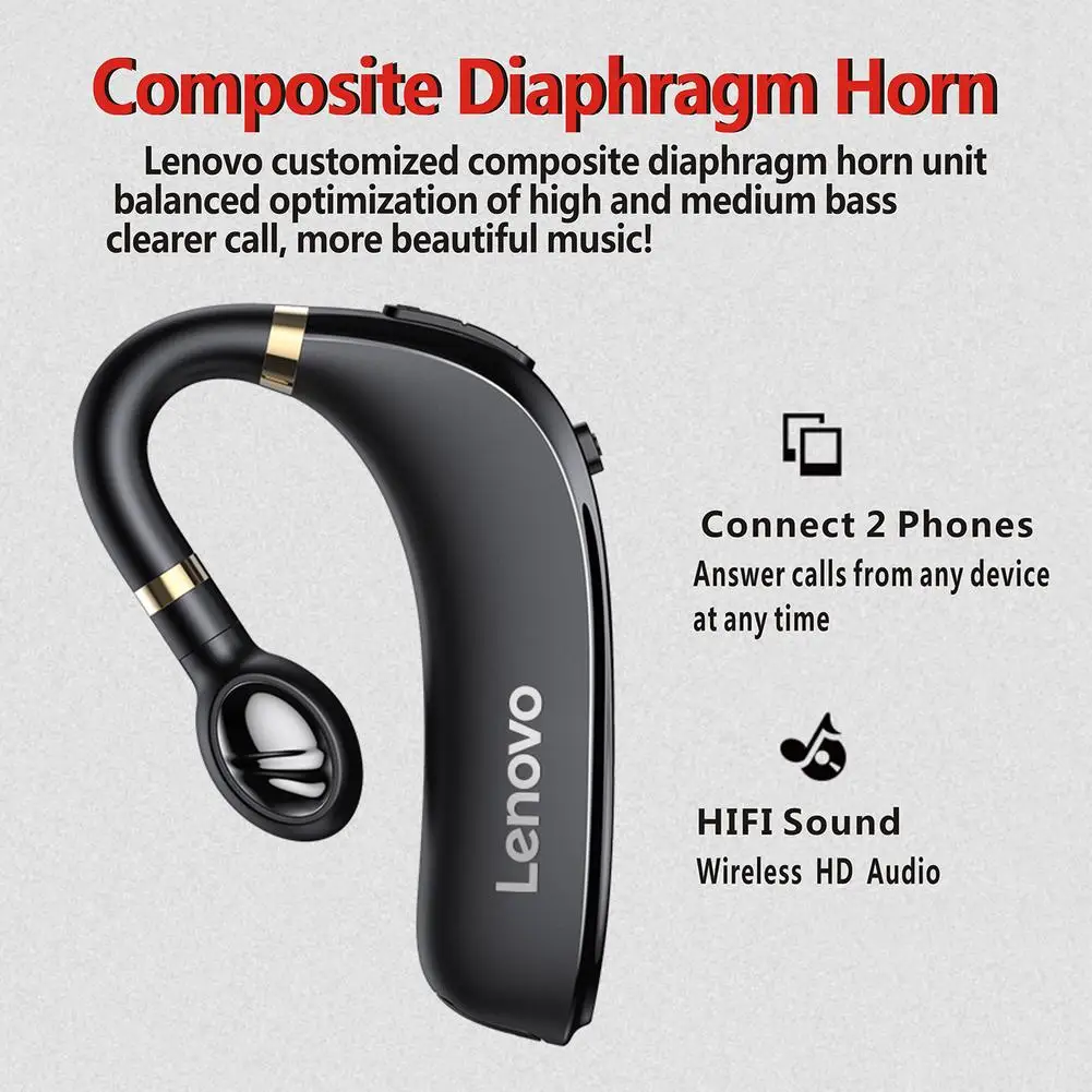 Для Lenovo HX106 Bluetooth 5 0 гарнитура Handsfree Наушники Беспроводные наушники наушник с HD