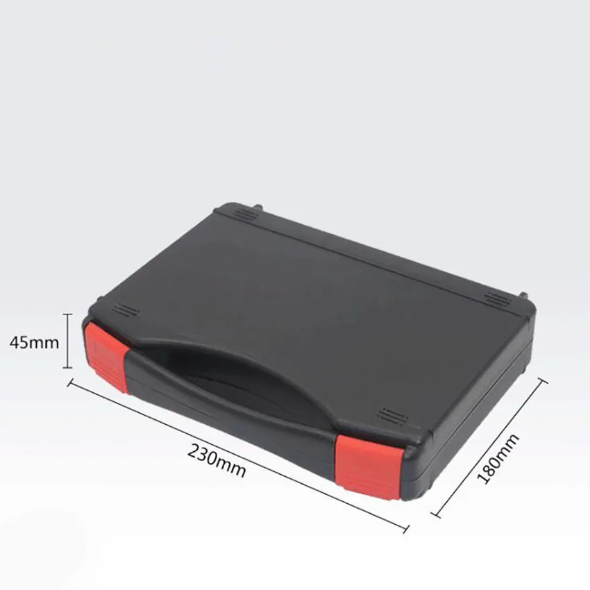 

230x180x45mm Plastic Hard Case Black Briefcase ToolBox Carrying Case Portable Tool Case, Protect Tools, Testing Equipment