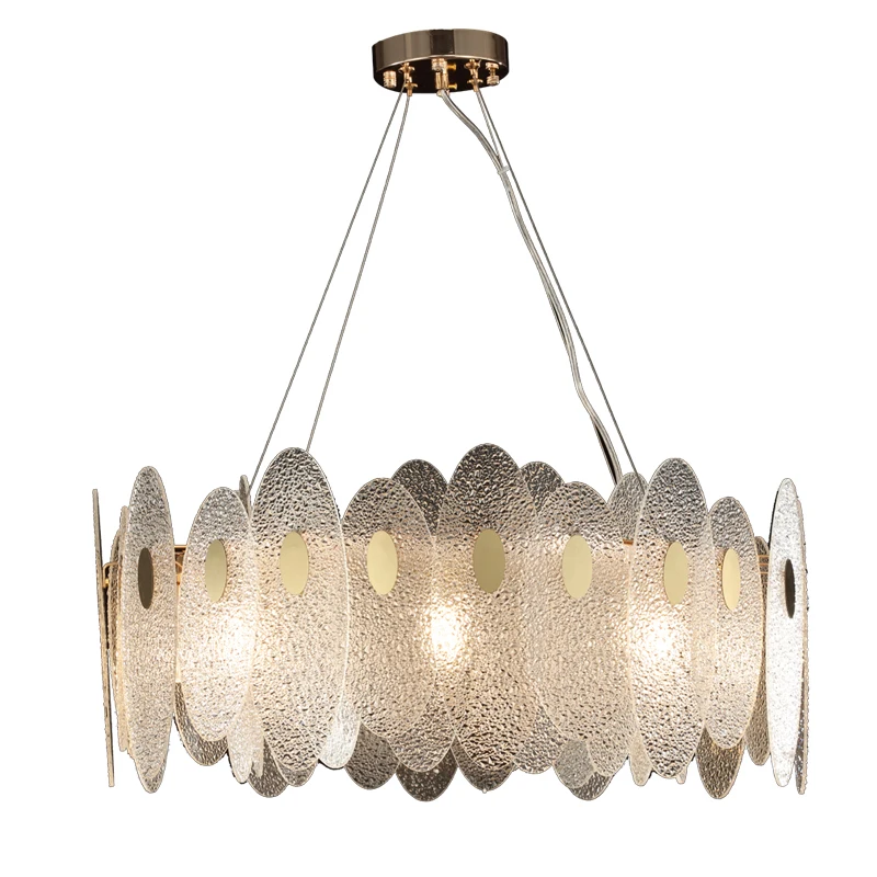 

New Style Led Bulb Modern Crystal Glass Round Chandelier Light Fixture Lamp Lustre Suspension Luminaire Home Hall Living Room