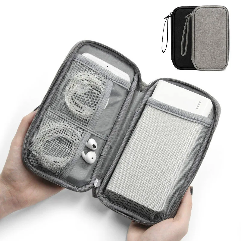

Portable Storage Bag for Power Bank Digital Cable Case Earphone Oxford Cloth Earphone Phone Holder Case for Travel Bag