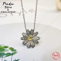 cralayshe trendy charm original 11 copy swan eternal flower daisy pendant necklace female fresh jewelry gift