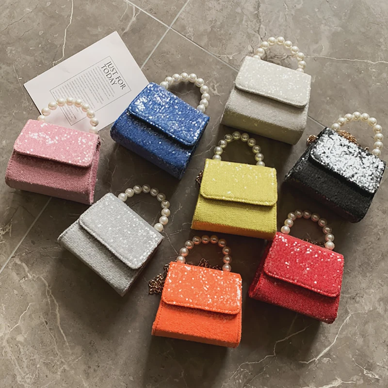 Детские мини сумки с жемчугом маленькие тоуты для маленьких девочек конфетные