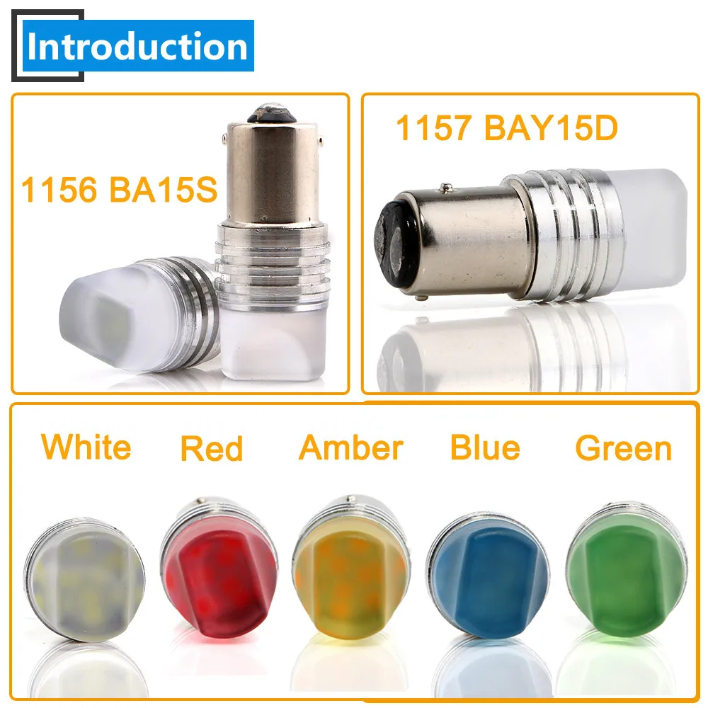 4 шт. стробоскоп 12 В 2835 9 SMD светодиодный белый синий янтарный красный 1156 BA15S 1157 BAY15D