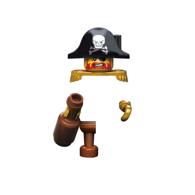 Фигурки героев фильма MOC Single Карибские акулы Пираты капитан Джек голова Салазар