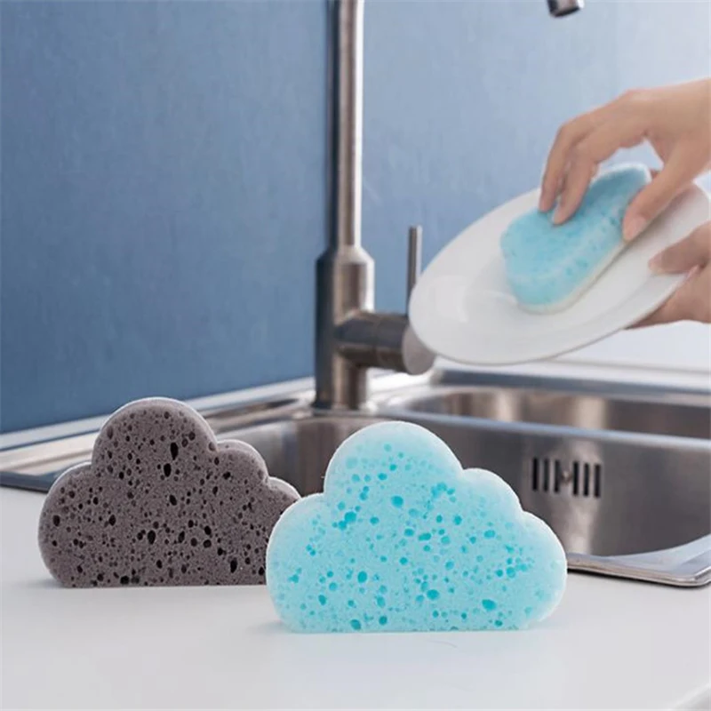 Двухсторонняя губка для кухни в форме облака|Чистящие щетки| |