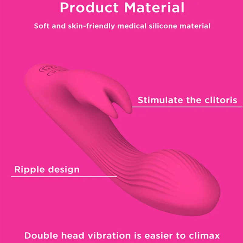 Двойной виброфаллоимитатор вибратор G-Spot кролик Стимуляция клитора USB