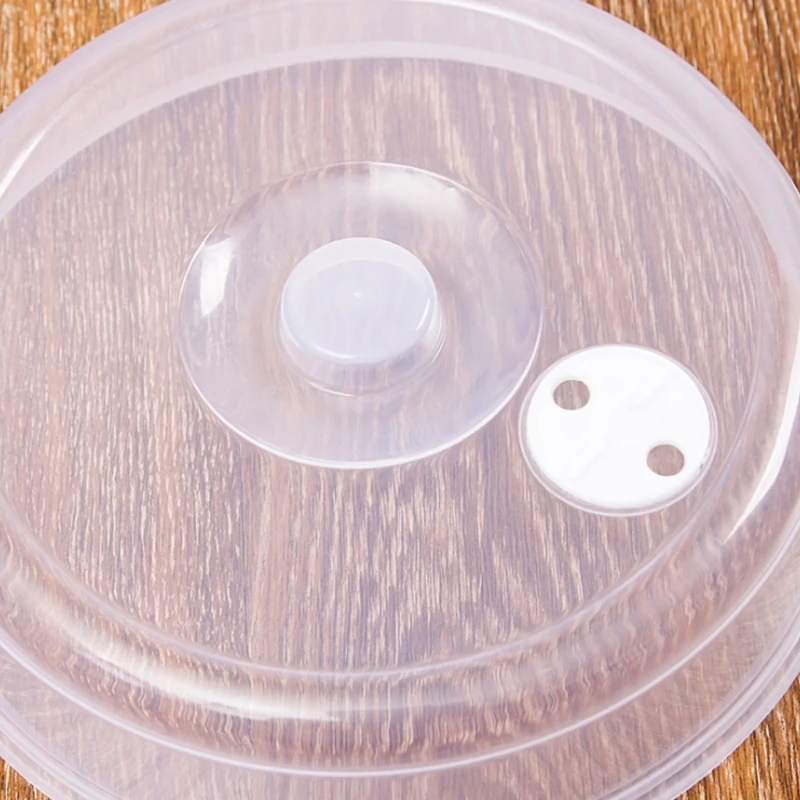 

Plastic Microwave Plate Cover Clear Steam Vent Splatter Lid Food Dish Kitchen Tools P82C