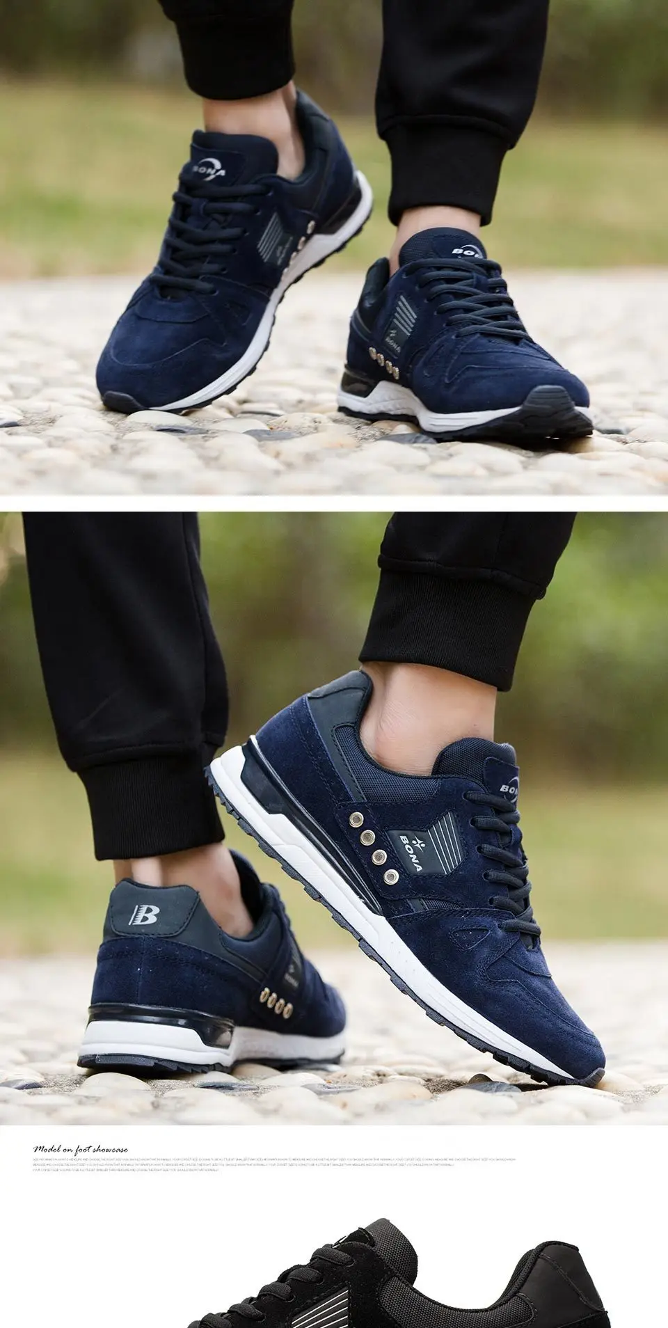 BONA/Новинка; классические мужские кроссовки в стиле ретро; Замшевые мужские спортивные кроссовки; мужские кроссовки для бега; уличные кроссовки; оригинальные кроссовки