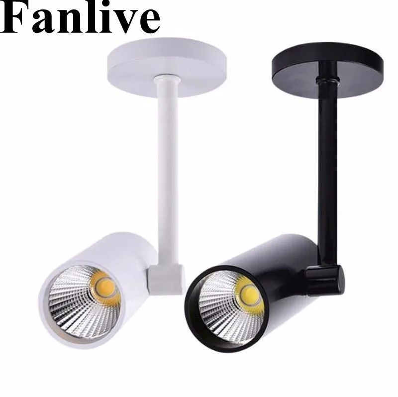 

Fanlive 20pcs 5W 7W 10W COB LED Track Lights LED Rail Lamps AC85-265V Recessed Ceiling Lamps For Home Museum Shops