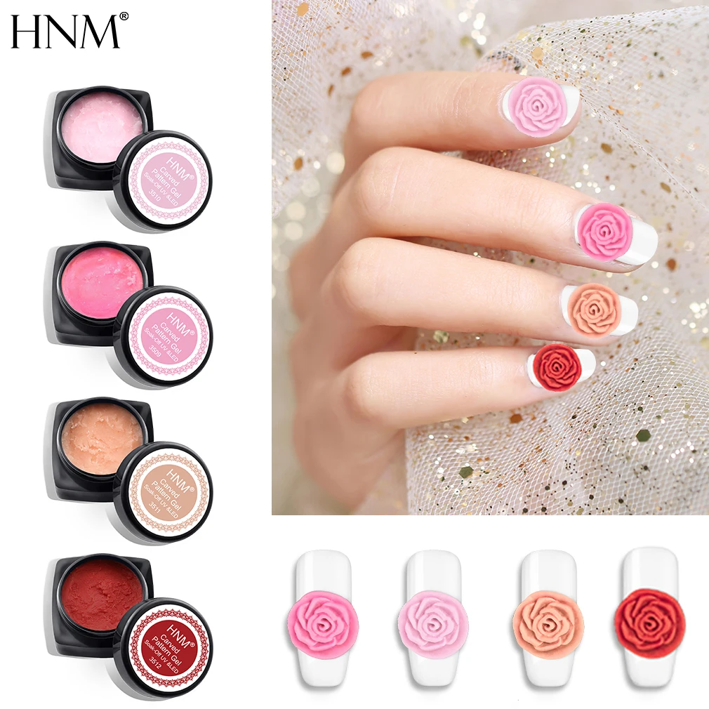 3D скульптура HNM 15 цветов резной узор Гель-лак для ногтей гелевая краска пластилин