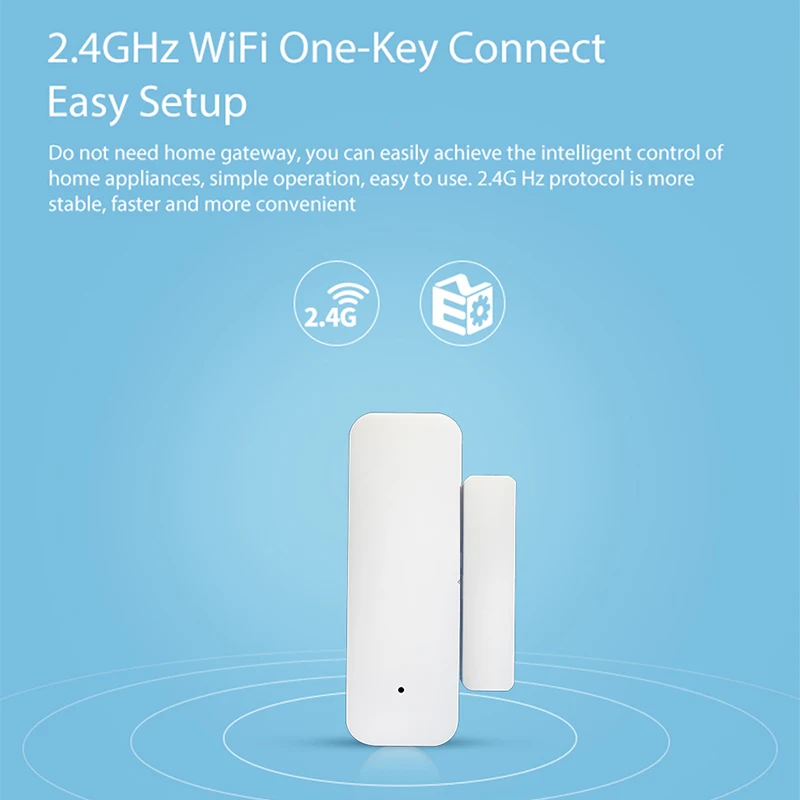 Tuya приложение двери окна беспроводной датчик безопасности датчик WiFi охранная сигнализация с магнитным датчиком поддержка alexa google home