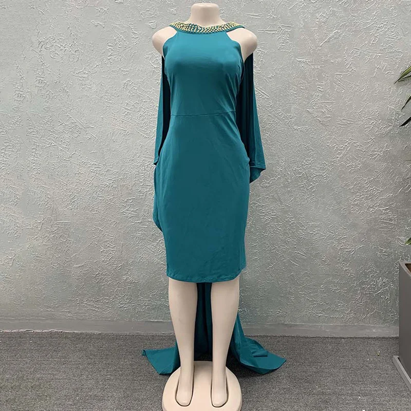 

2022 африканские платья Дашики для женщин с открытой спиной вечерние халаты с бусинами длинное платье вечернее платье наряд Анкара одежда