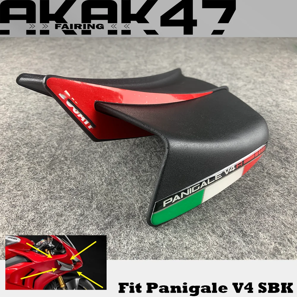 

For DUCATI Panigale V4S V4R V4 V4SP SBK 2018 2019 2020 2021 Winglets Air Deflector Sticker Decal Epoxy 3D Three-dimensional Logo
