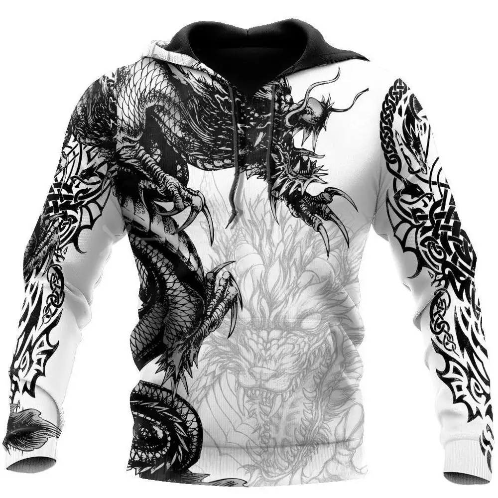 

Tattoo and Dungeon Dragon 3D Print Hoodie Man Women Harajuku Outwear Zipper Pullover Sweatshirt Casual Unisex Jacket Style