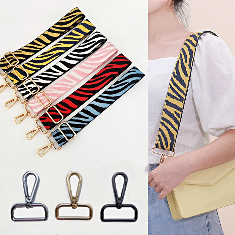 Fashion Zebra Pattern Crossbody Bag Strap Adjustable DIY Handbag Strap Women Shoulder Bag Handles Bag Accessories Bag Handles