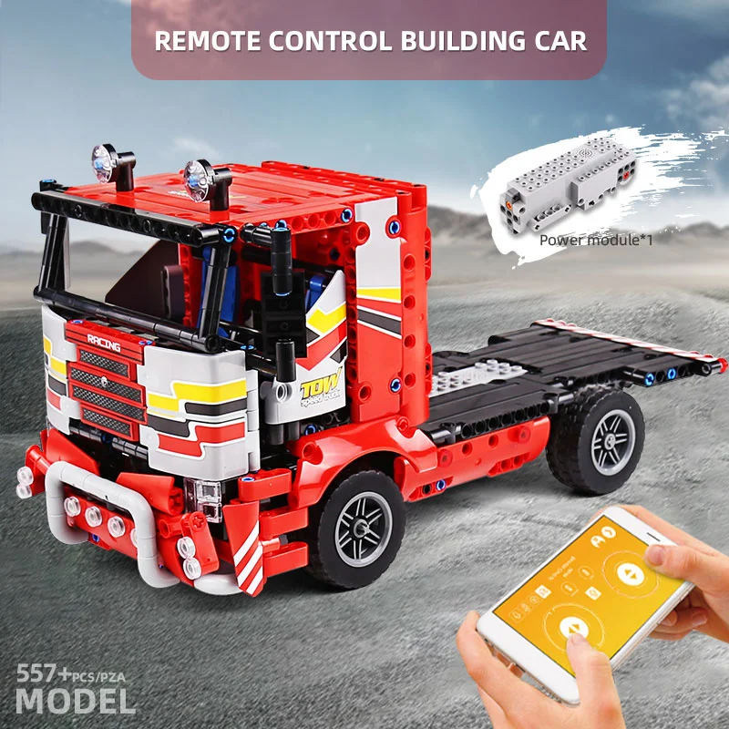 

Молд KING 15003 электрическая MOC грузовик с дистанционным управлением автомобиль строительные блоки кирпичи детские развивающие игрушки Рожде...