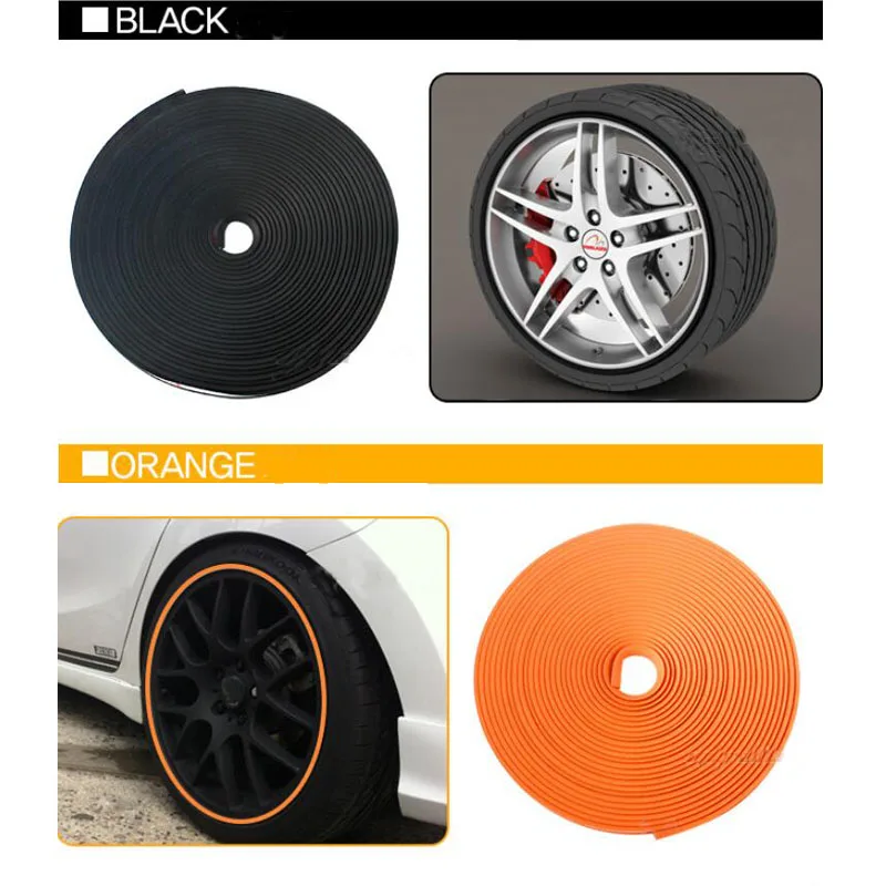 Защитная Наклейка на колесо автомобиля 8 м декоративная полоса ободное кольцо
