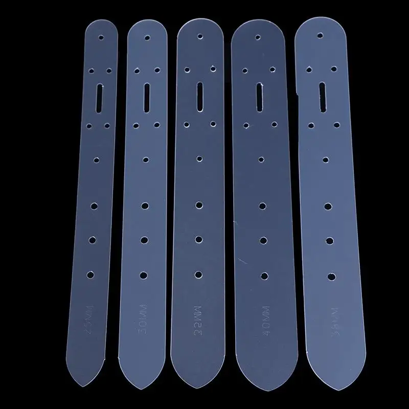 5 шт./компл. DIY пластиковая кожаная пряжка для ремня наконечник направление пробойник шаблоны трафареты для кожевенного ремесла Инструменты 275 мм