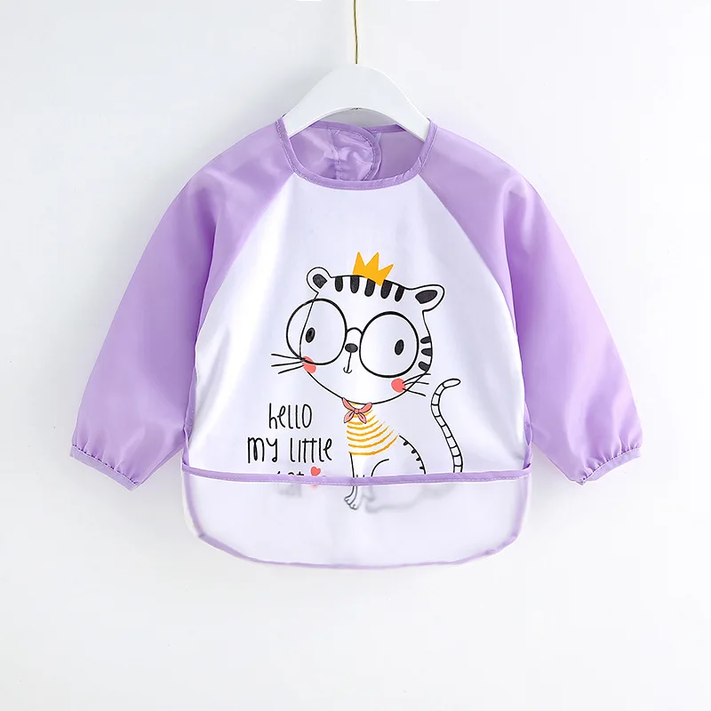 Детский нагрудник с длинным рукавом водонепроницаемый для кормления одежда