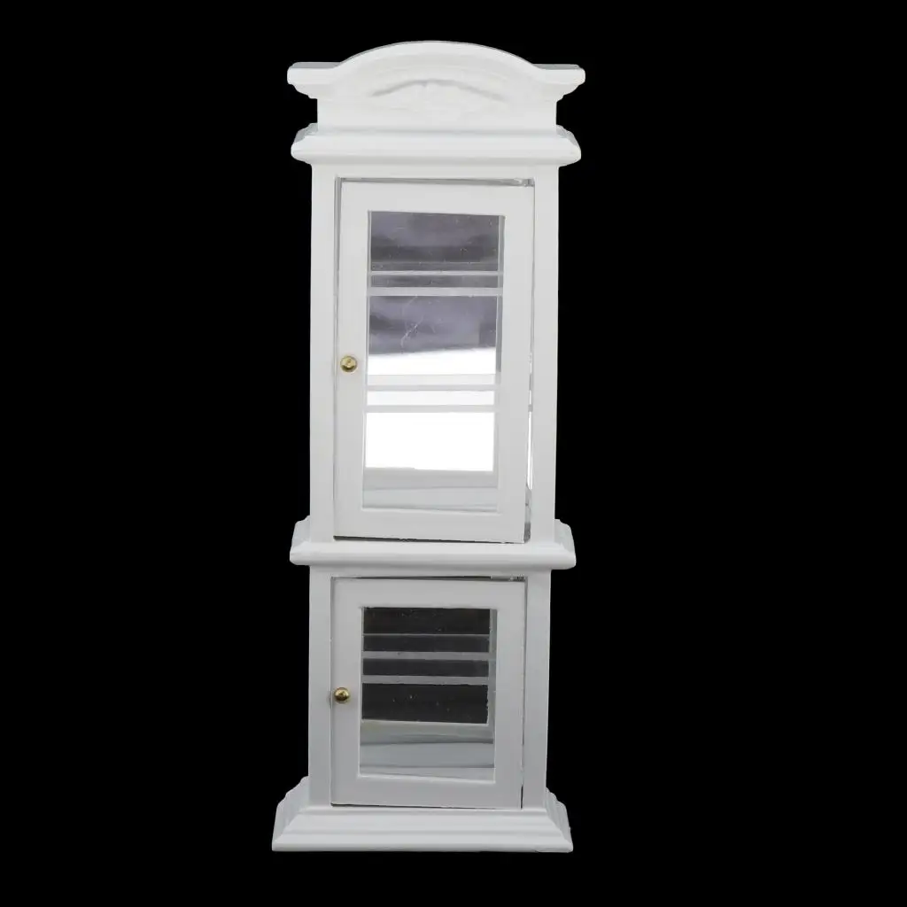 

Белый деревянный Миниатюрный Мини винный шкаф для 12-го кукольного домика