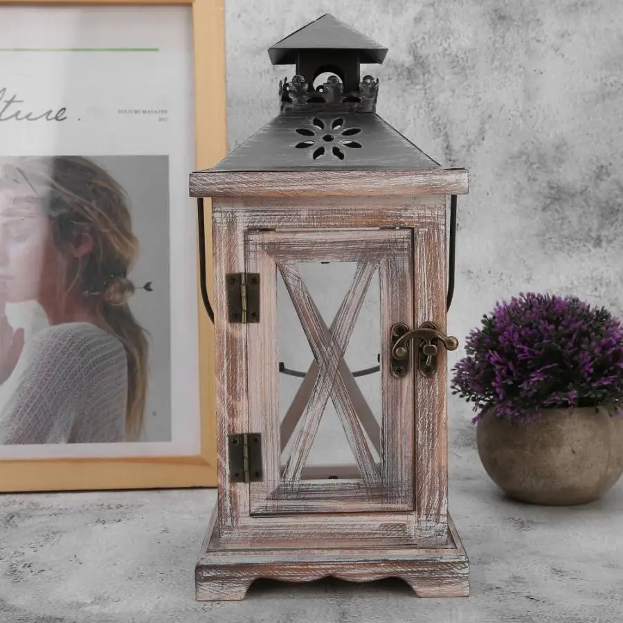 Домашний Декор деревянный подсвечник ретро Ремесло подарок украшение дома