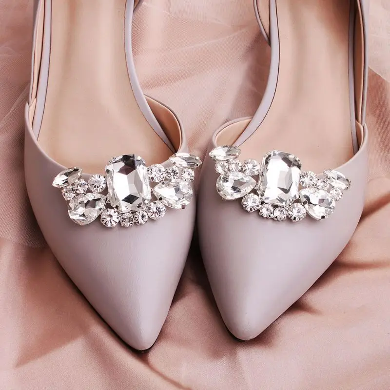

Simple Charming Rhinestone Shoes Buckle Women Bridal Wedding Shoe Flowers Q1FE