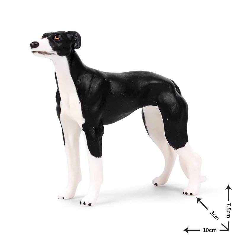 Моделирование Белый черными песиками фигурки животных коллекционные игрушки