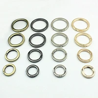 5pcs flat spring o ring buckle metal clasp for bag strap keychain snap hook handbag handle connector round ring diy accessories