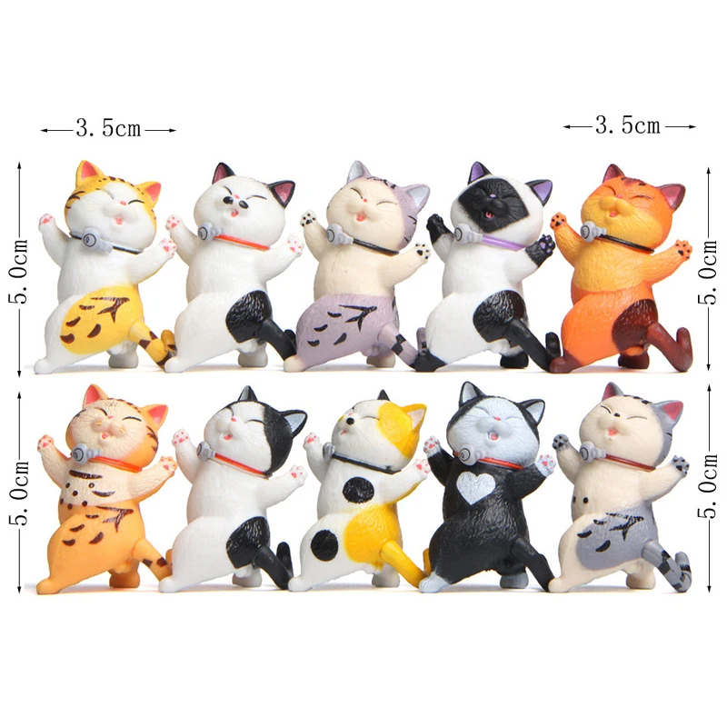 ПВХ 9 видов стилей мини маленькие милые колокол кошки рисунок кулон аниме брелок