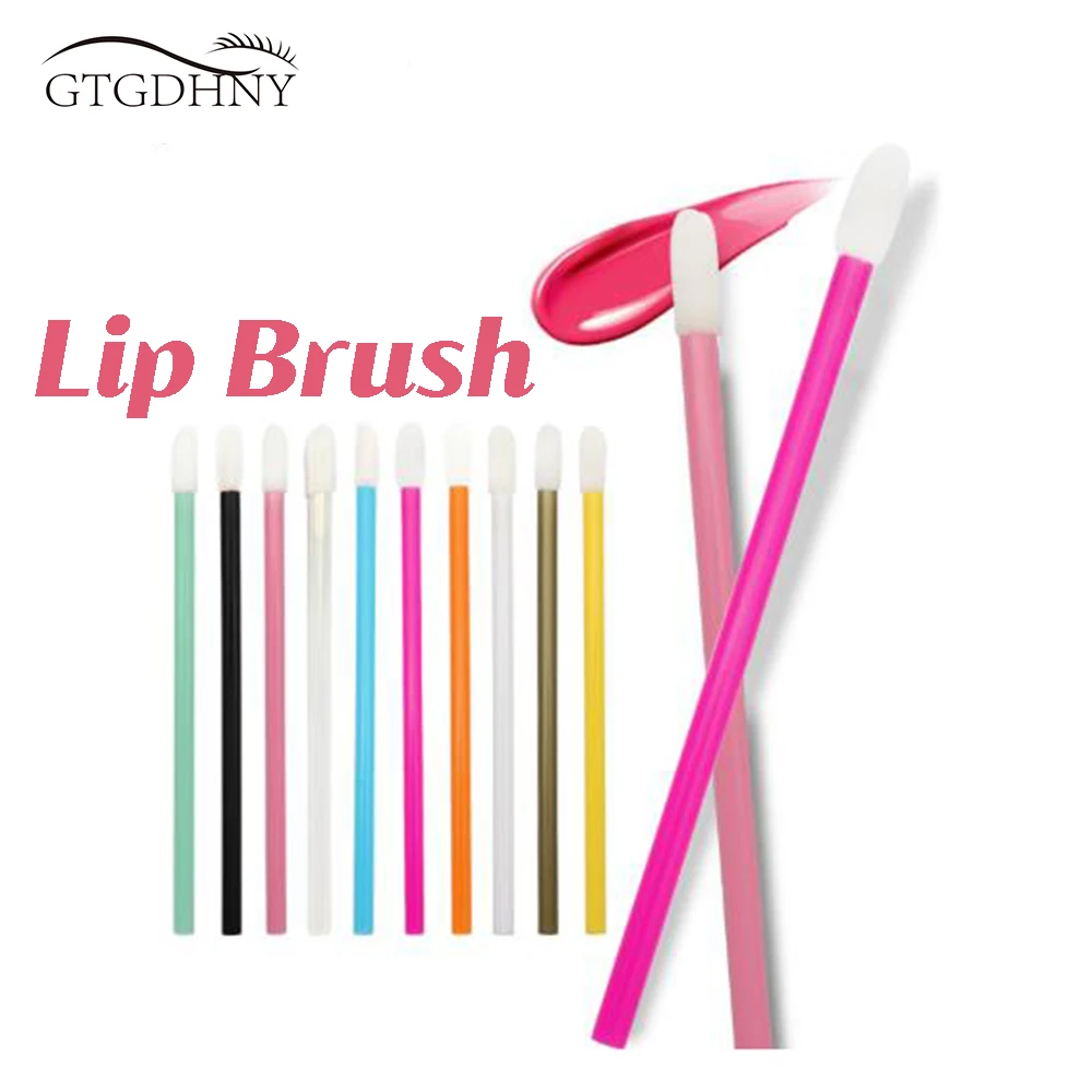 100/50 шт. одноразовая Косметическая кисть для губной помады блеск губ Глянцевая