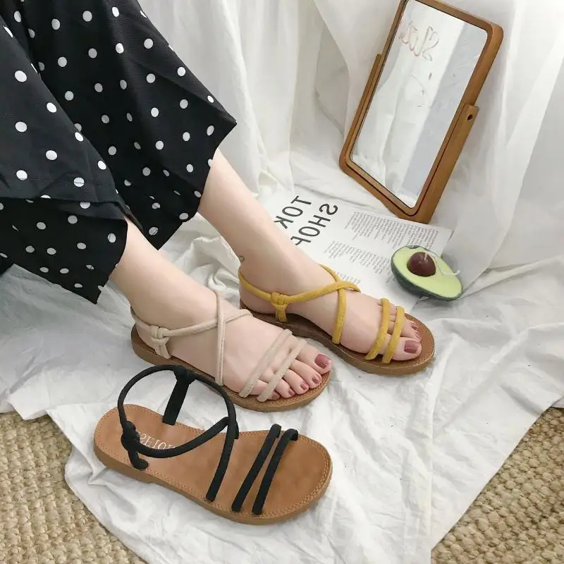 Student Woman Sandals Flat Bottom 2019 Down Wind Shoe | Обувь