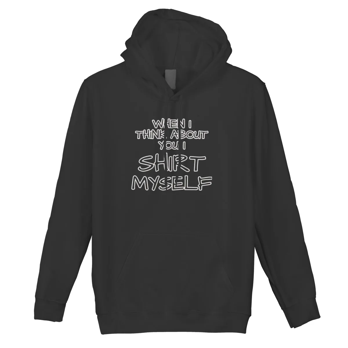 

Men's Hoodie When I Think About You I MyselfPrint Cotton Punk long Sleeve Hood Men Clothing 37481
