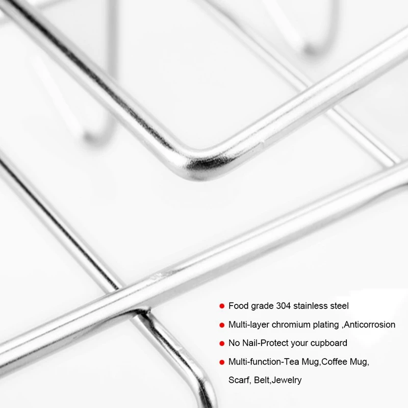 Подвесной Держатель для кружек подставка под полку шкаф кофе кухонный стеллаж