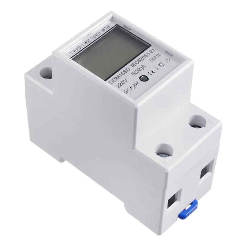 1Pc Energy Meter KWH-Watt Electric 1 Phase Approved Consumption Smart For DIN rail 5 (32) A 230V | Инструменты