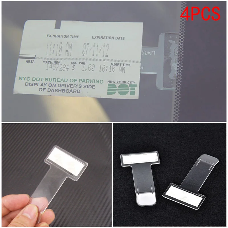 4 шт. автомобиля парковочных билетов на жительство держатель зажим наклейка для