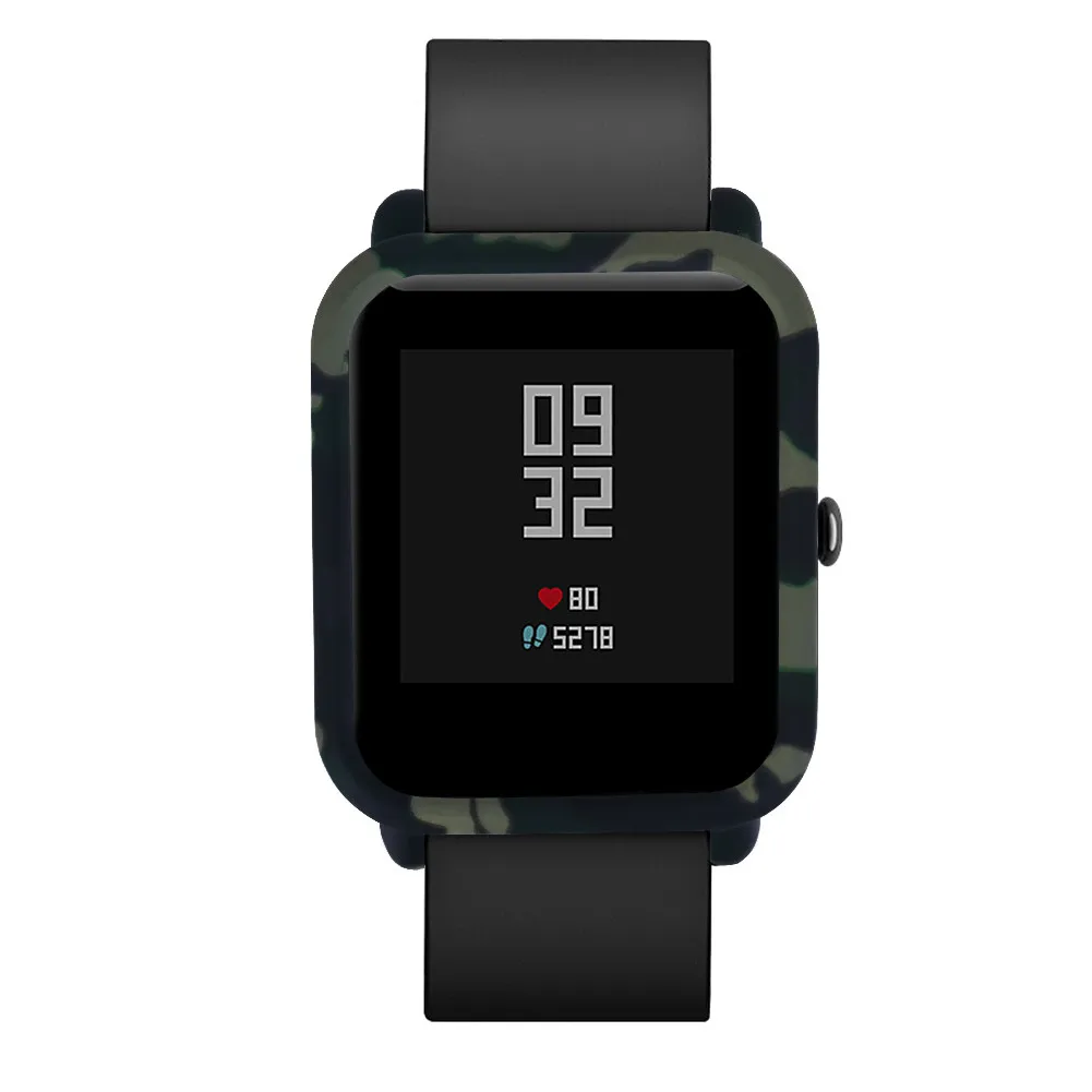 Kinganda ударопрочный Камуфляжный защитный чехол из ТПУ Для Xiaomi Huami Amazfit Bip Youth Watch