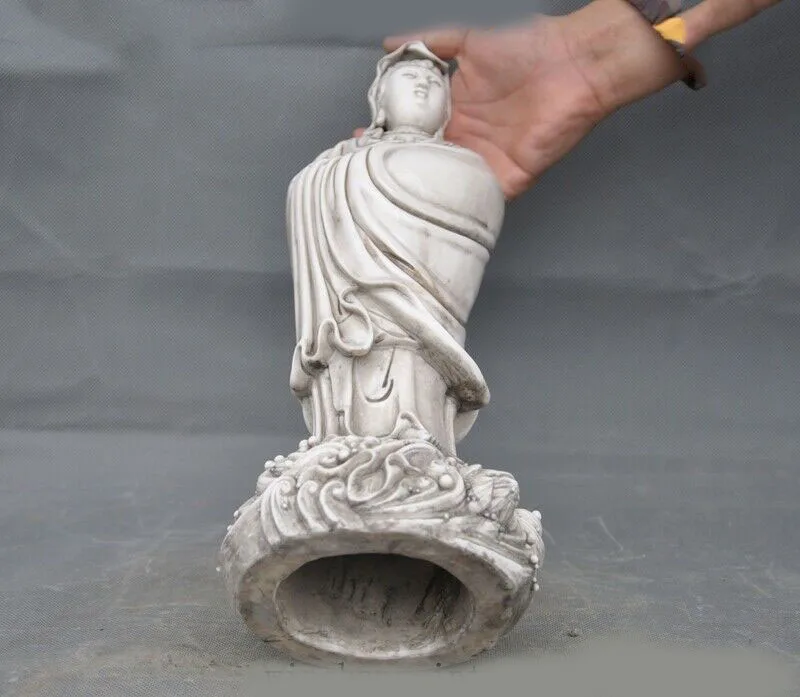 

wedding decoration Chinese temple Dehua White porcelain Kwan-Yin GuanYin Bodhisattva Buddha statue